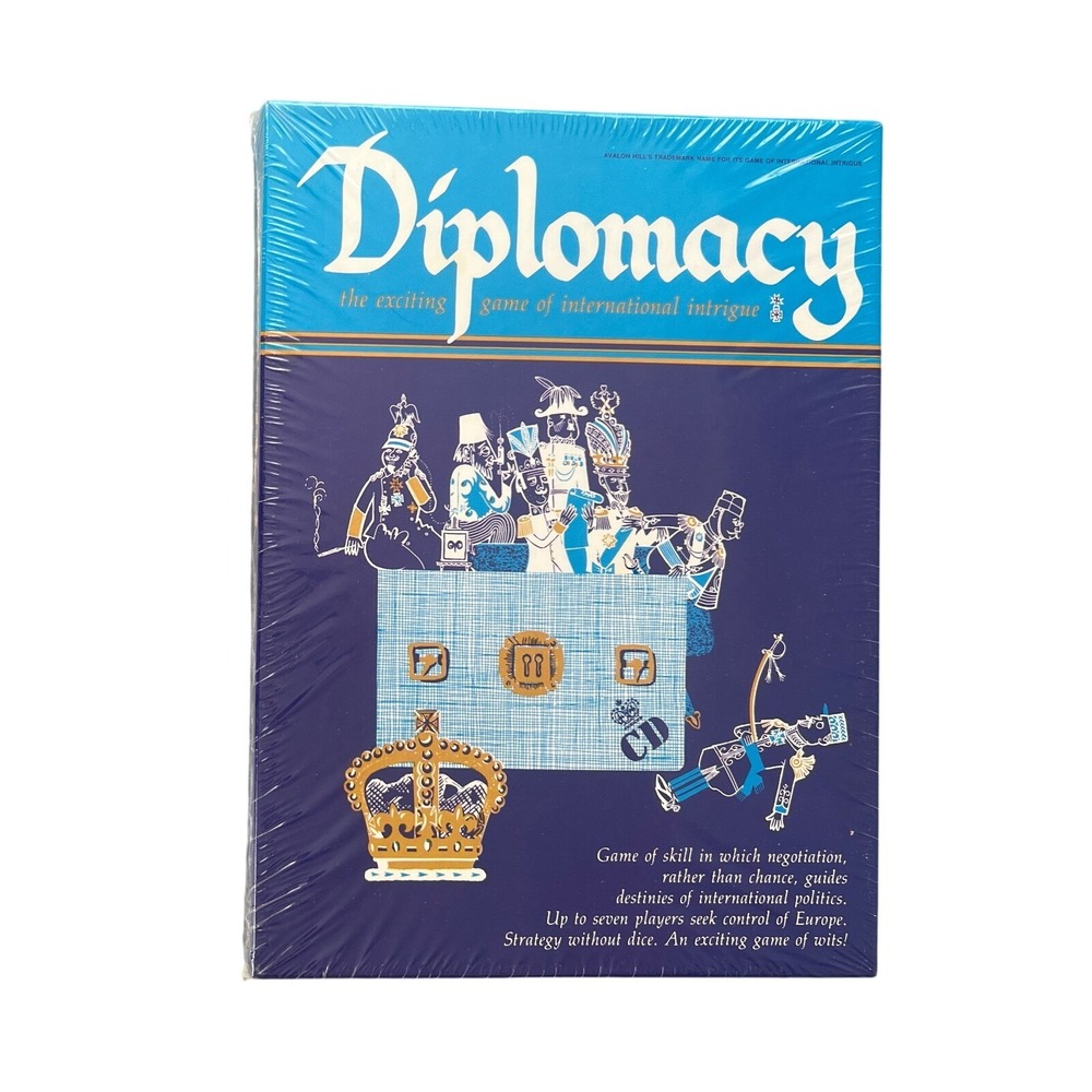 Diplomacy Board Game Avalon Hill Vintage 1976 Bookcase Game 819 New Sealed